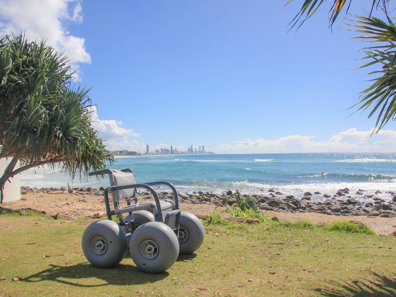 Burleigh Beach wheel chair