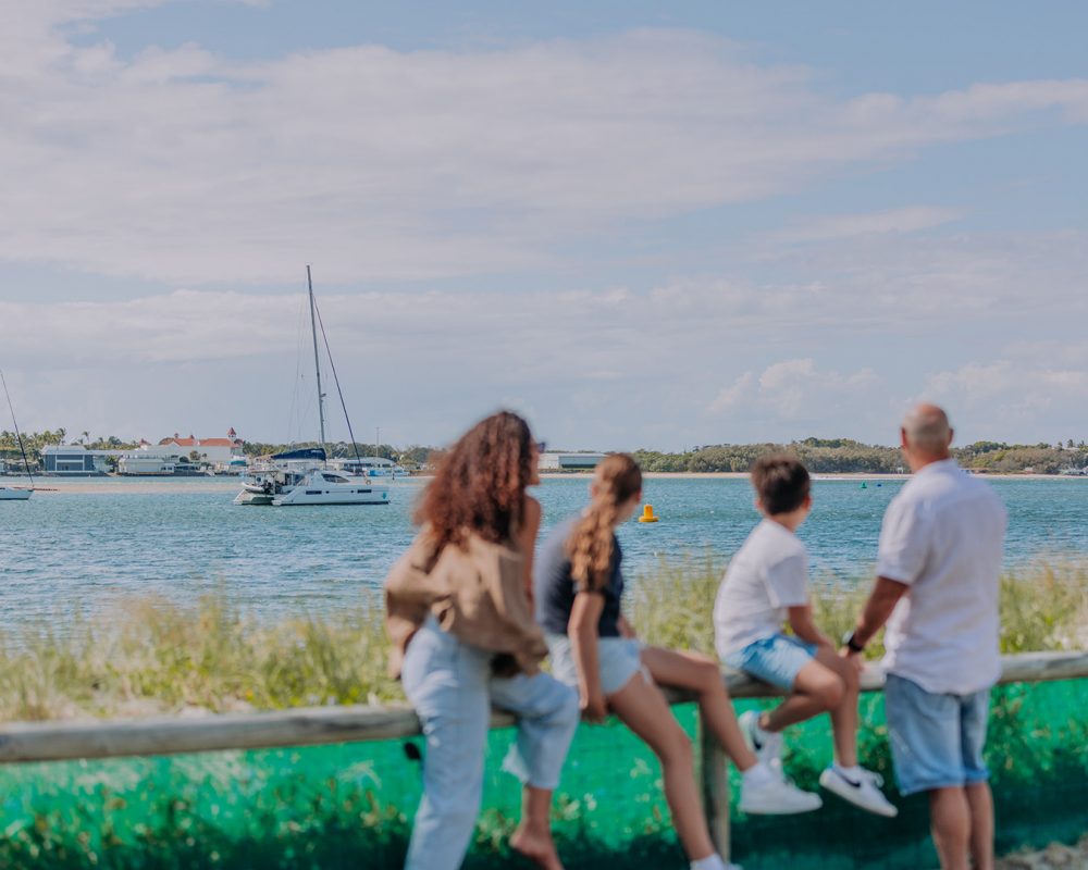 Broadwater-family looking out at the Broadwater