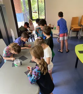 Children during one of our craft sessions