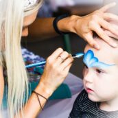 Face painting and balloon animals