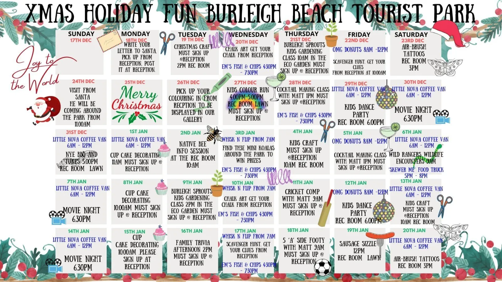 Our Christmas and New Year Activity Planner