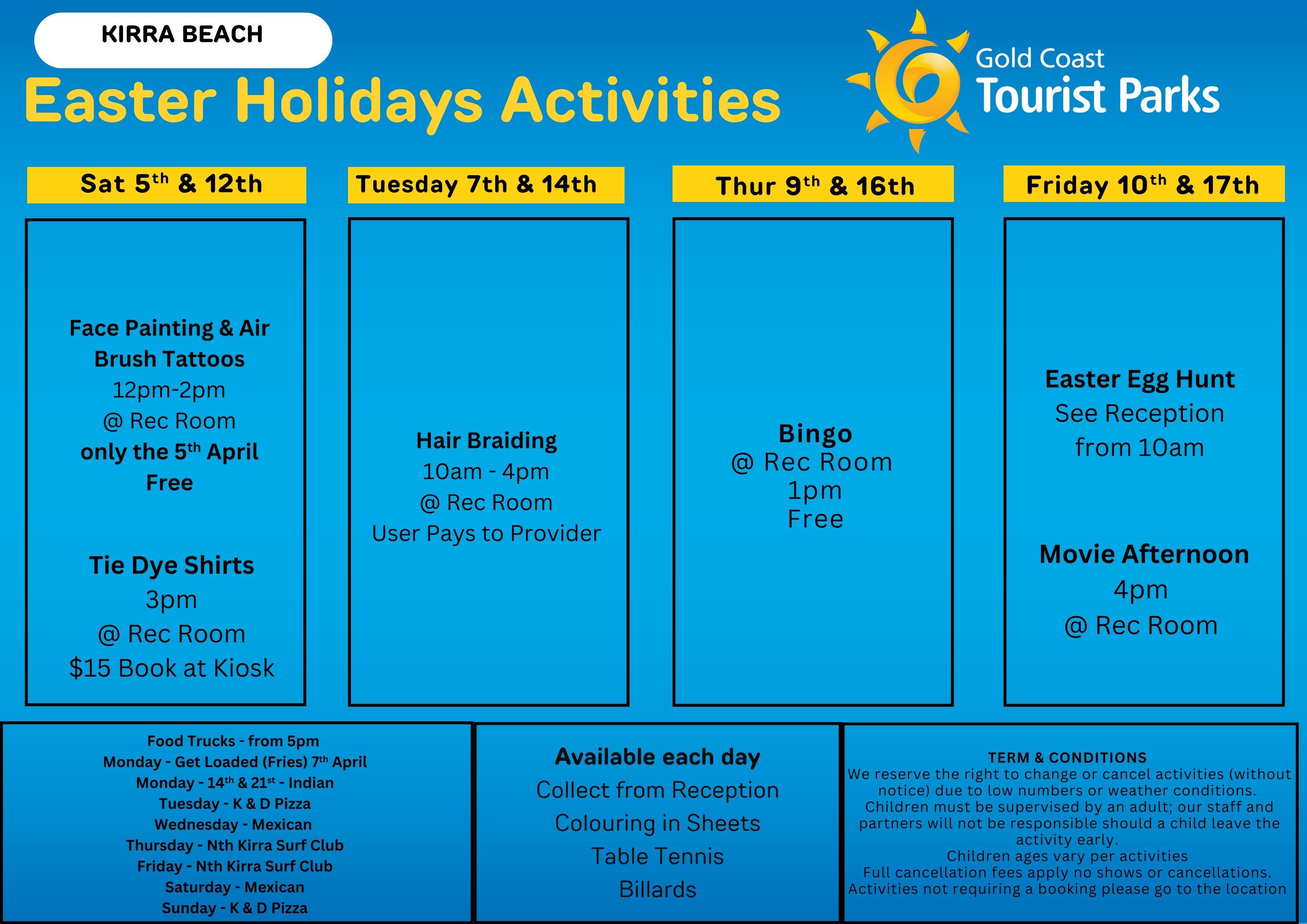 School holiday activities
