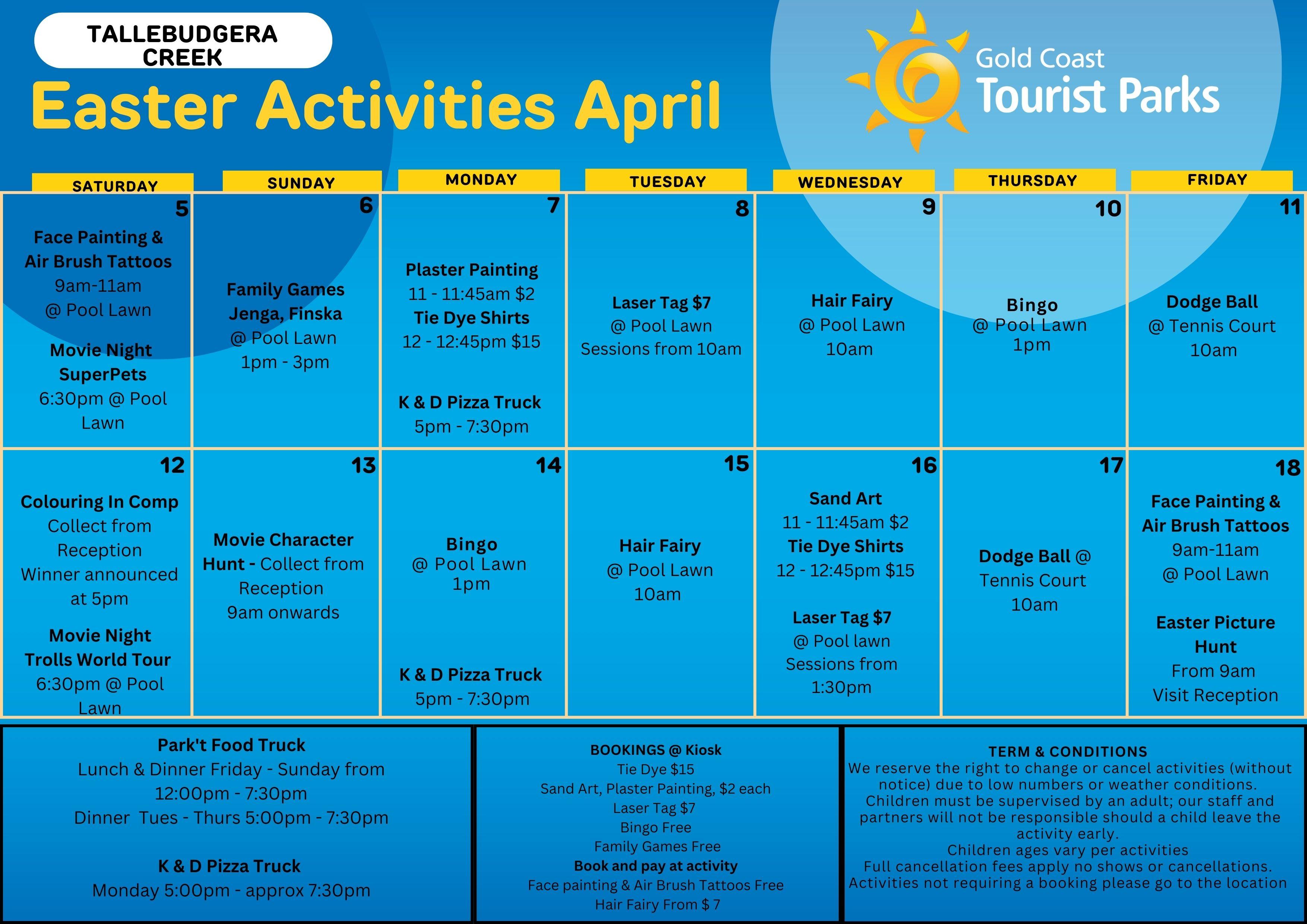 School Holidays Activities