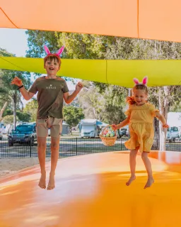 Kids playing on our jumping pillow