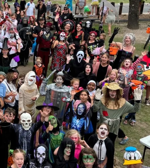 Guests dressed up in costumes